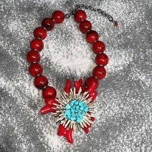 Beautiful, outstanding turquoise stone necklace